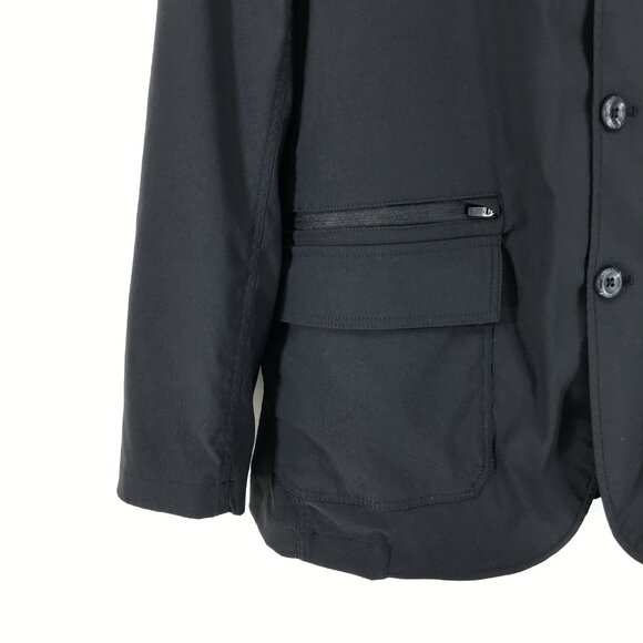 Eddie Bauer Travex Voyager Travel Blazer Men's Size 46 Black Outdoor Business - Picture 5 of 11